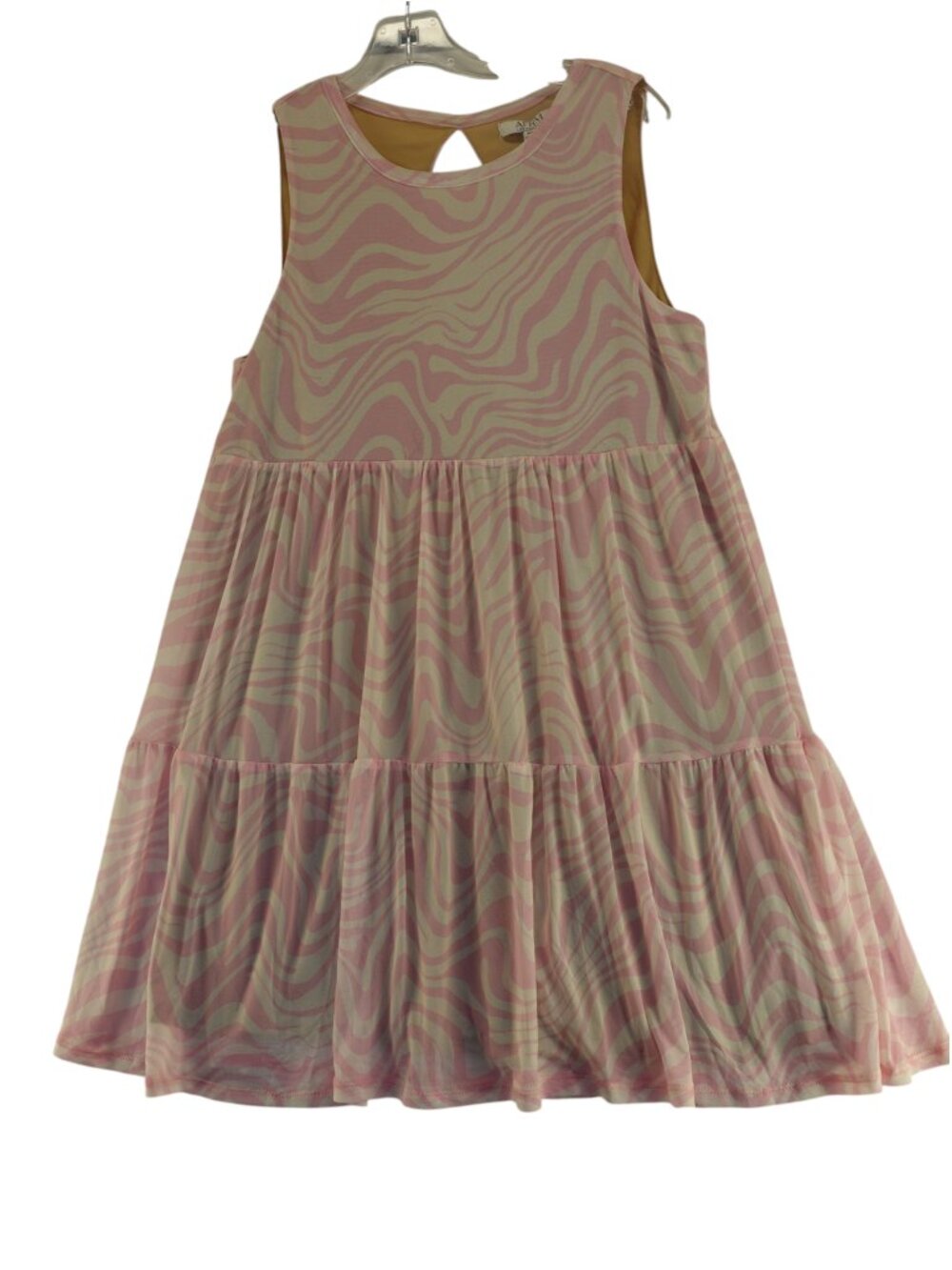 AFRM Los Angeles mini dress sleeveless in pink and white size M NWT